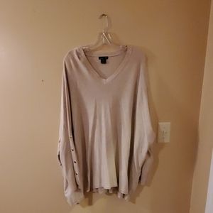 RXB brand poncho sweater cream color  size xl